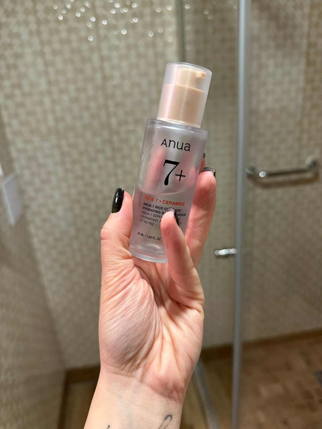 Customer photo review of Serums mirdzuma piešķiršanai ar rīsiem Anua Rice 7 Ceramide Hydrating Barrier Serum