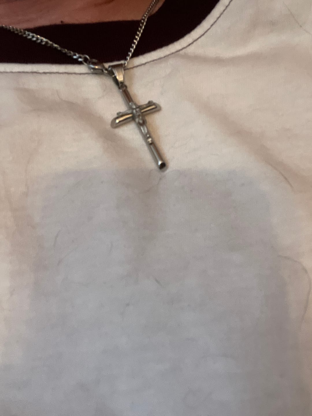 Customer photo review of Silver Crucifix Cross Necklace Pendant