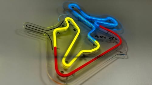 Customer photo review of Your Custom Neon Race Track Service
