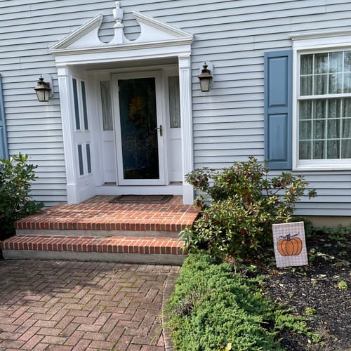 Customer photo review of F*ck Trump Autumn Pumpkin Garden Flag