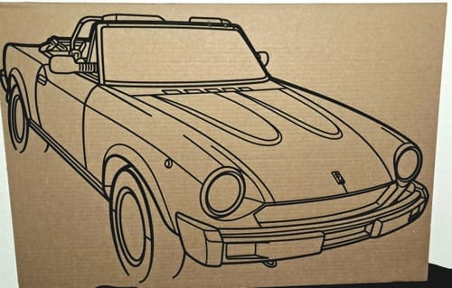 Customer photo review of Your Custom Car Silhouette Metal Wall Art Service