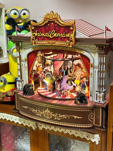Customer photo review of Animal Carnival DIY Wooden Music Box