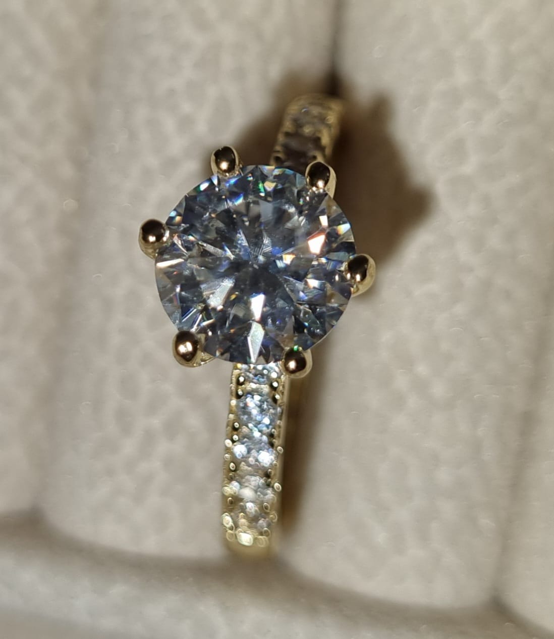 Customer photo review of 2 ct The Alexa Moissanite Diamond Engagement Ring