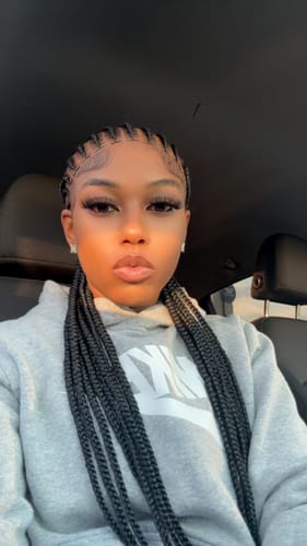 Customer photo review of Feeding Braid Wig (Medium Brown Full Lace) Color 1B, Waist Length - Sharon