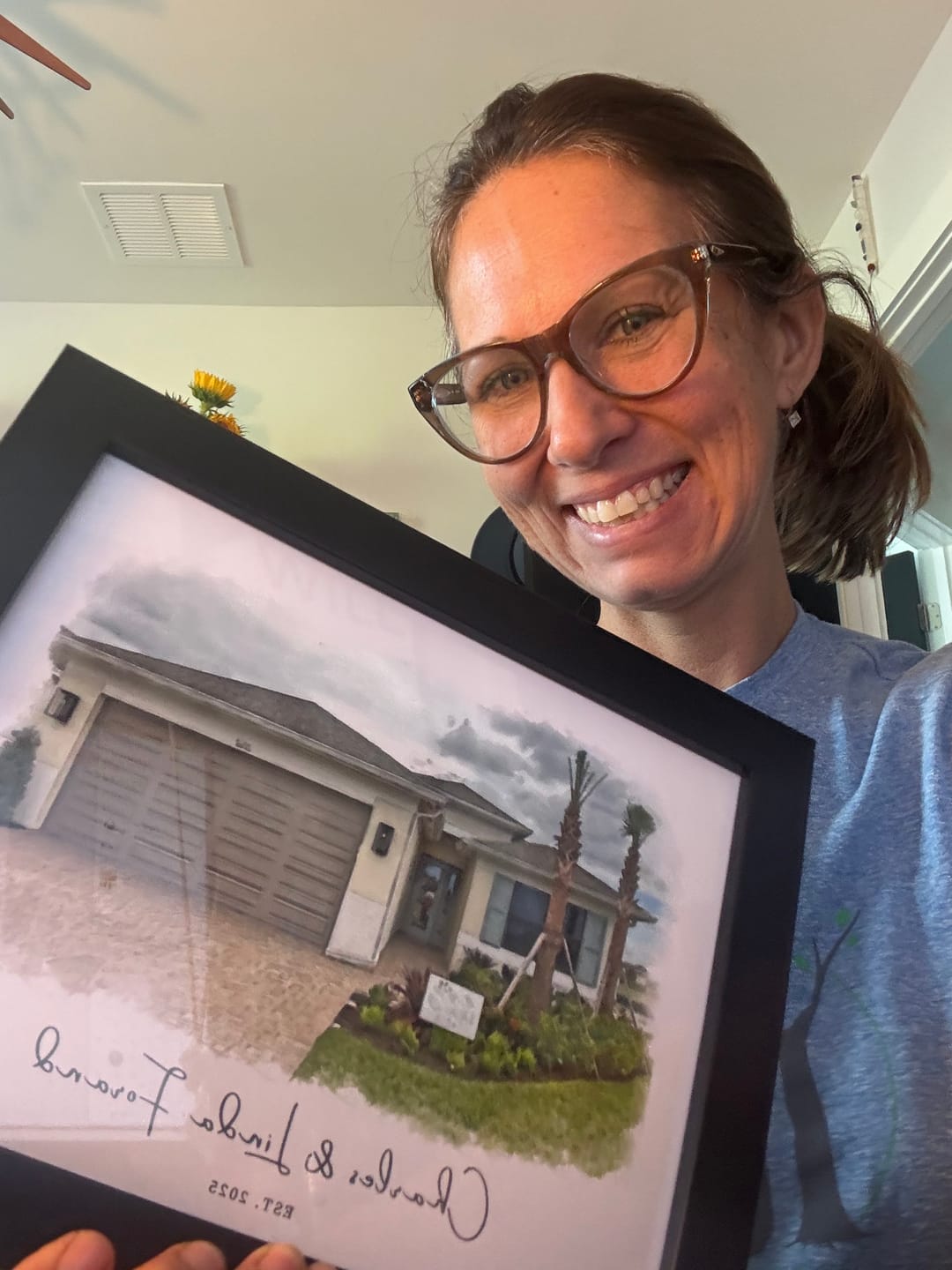 Customer photo review of Custom House Portrait