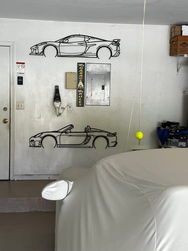 Customer photo review of Your Custom Car Silhouette Metal Wall Art Service