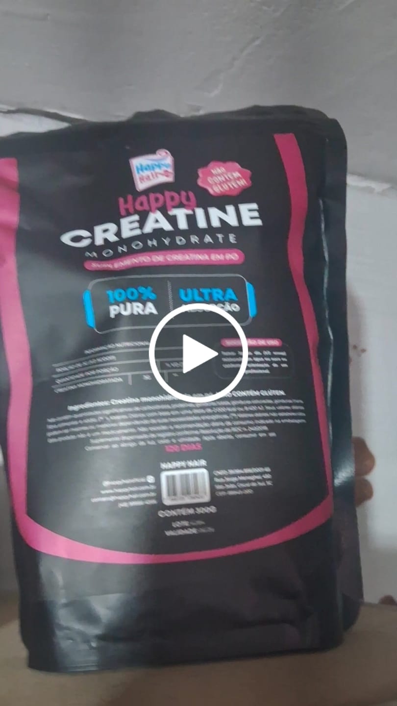 Customer video review of Creatina Monohidratada 100% Pura 300g - Happy Creatine