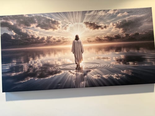 Customer photo review of Walking on Water - Faith Wall Art III
