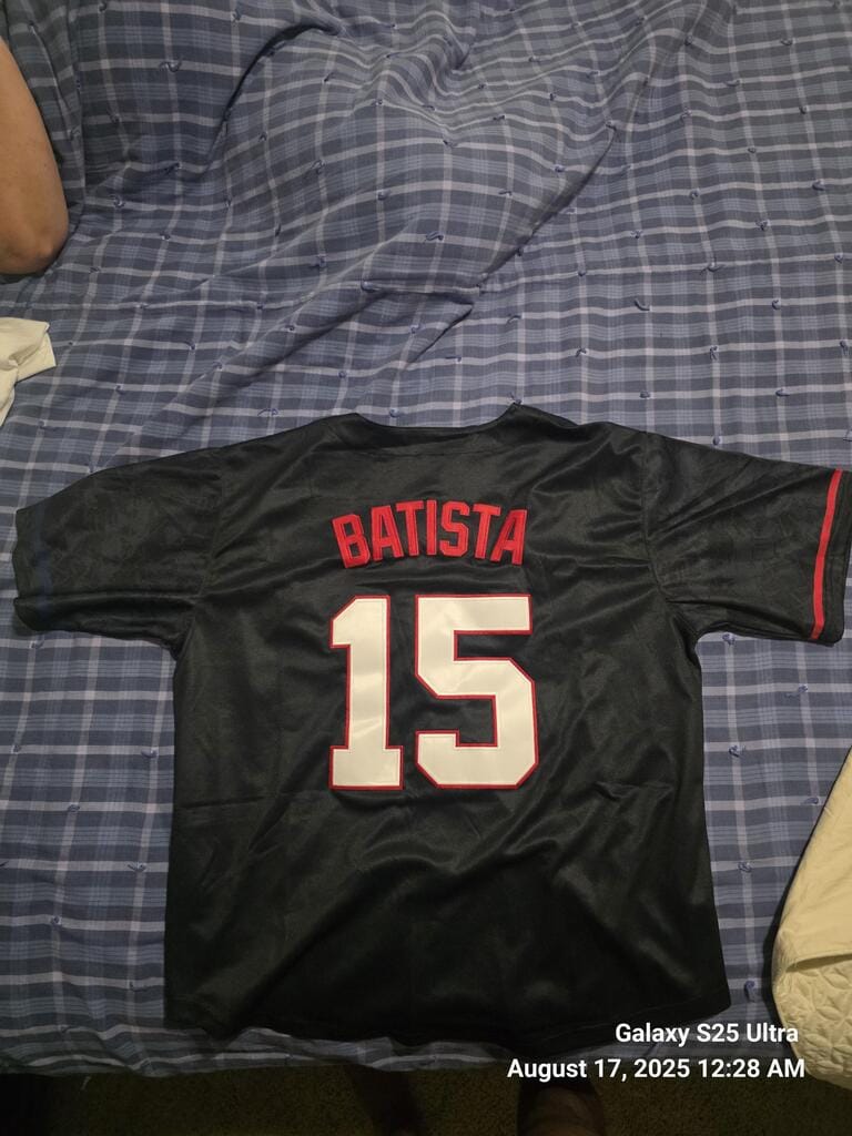 Customer photo review of Dominican Republic Heritage Custom Baseball Jersey