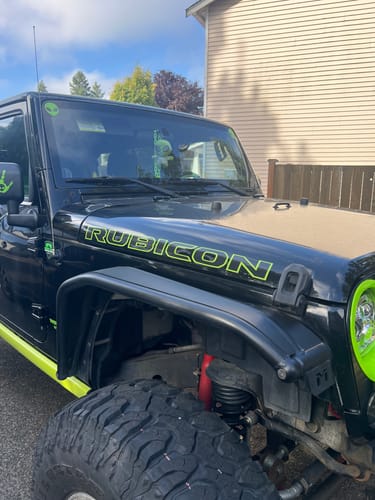 Customer photo review of Custom Hood Lettering | Set of 2