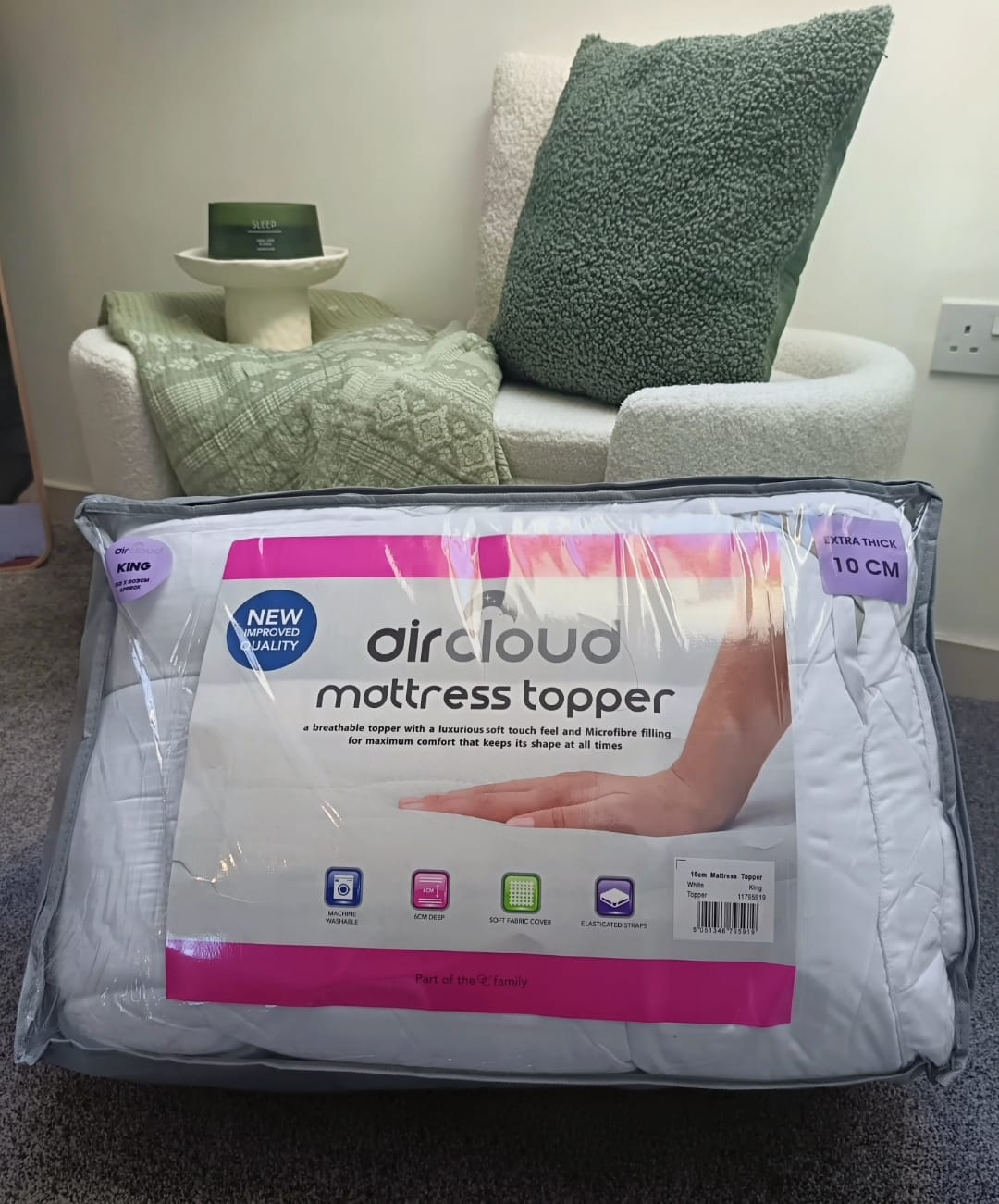 Customer photo review of 10cm Mattress Topper