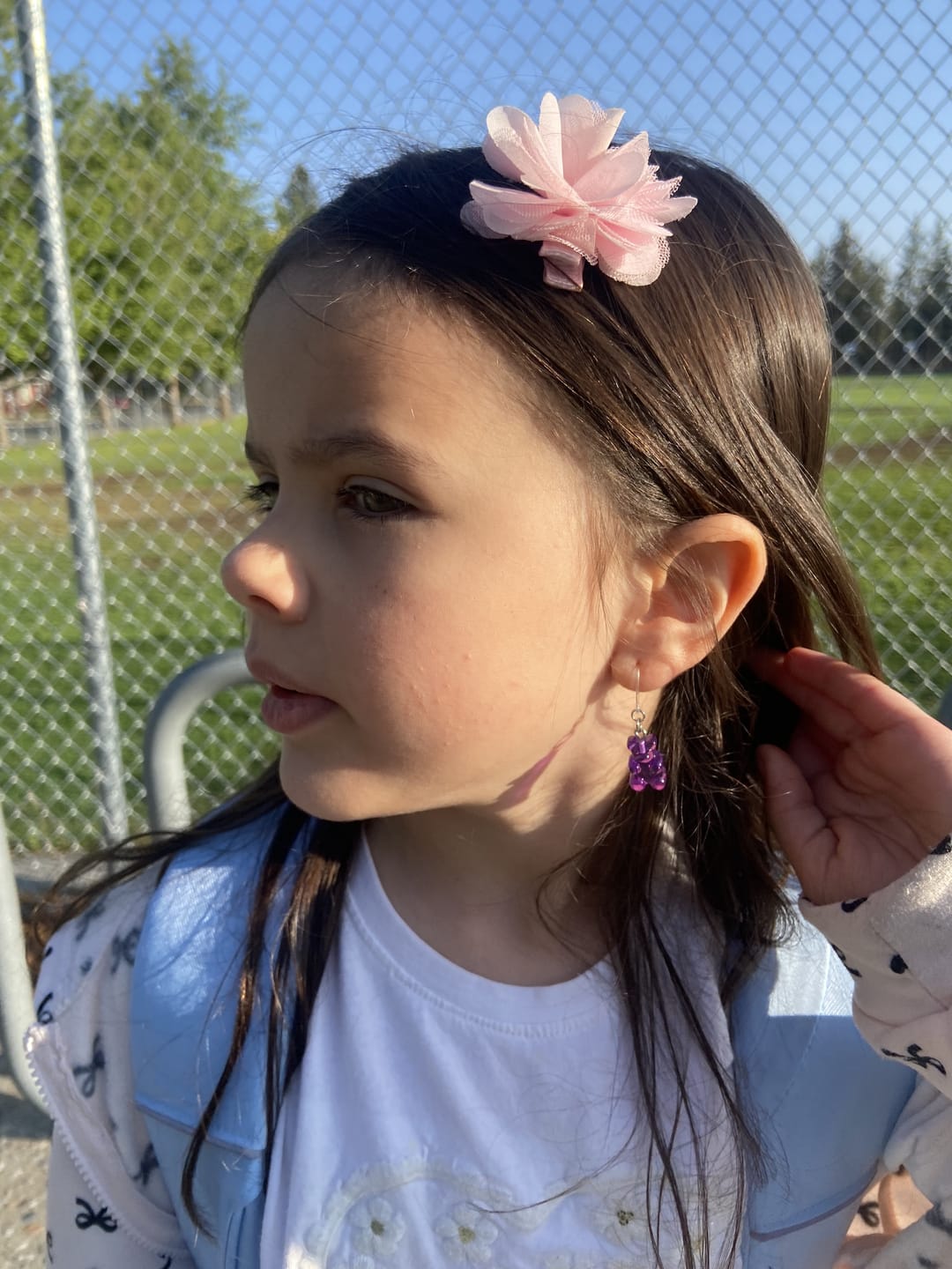 Customer photo review of Gummy Bear Drop Dangles Hypoallergenic Earrings for Sensitive Ears Made with Plastic Posts