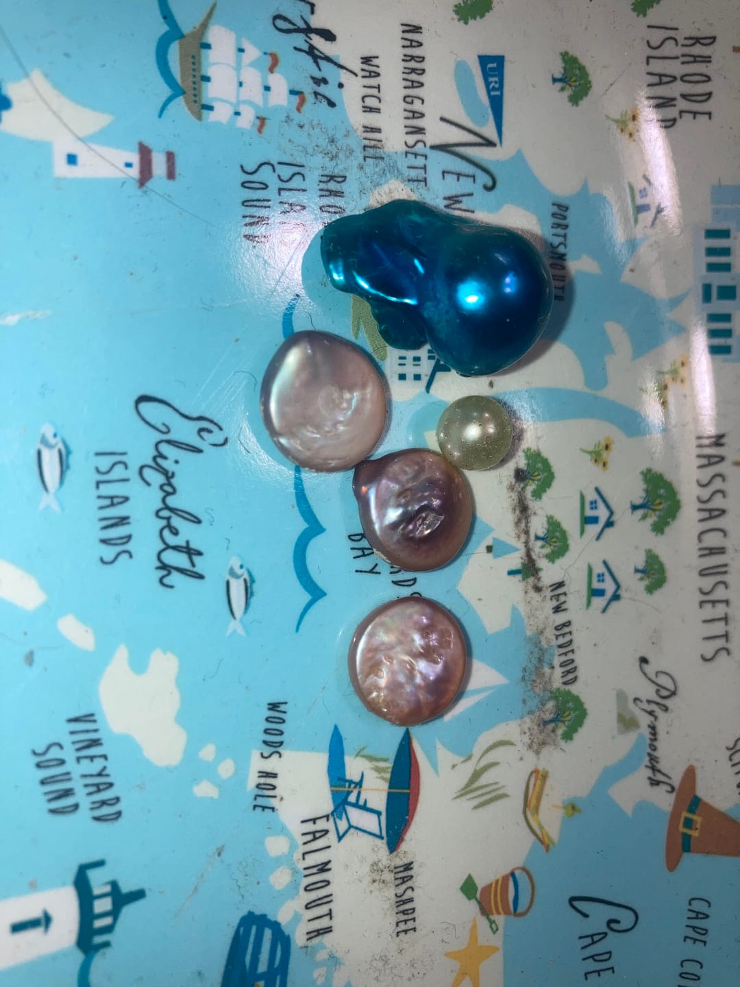 Customer photo review of Akoya Oyster - Fireball Shaped Pearl