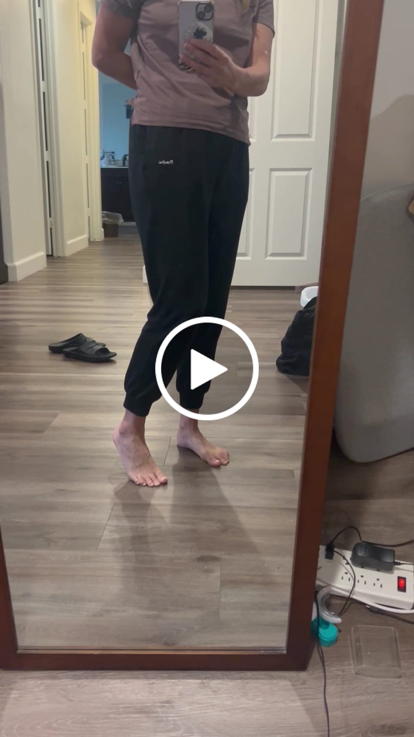 Customer video review of EcoLuxe Performance Joggers