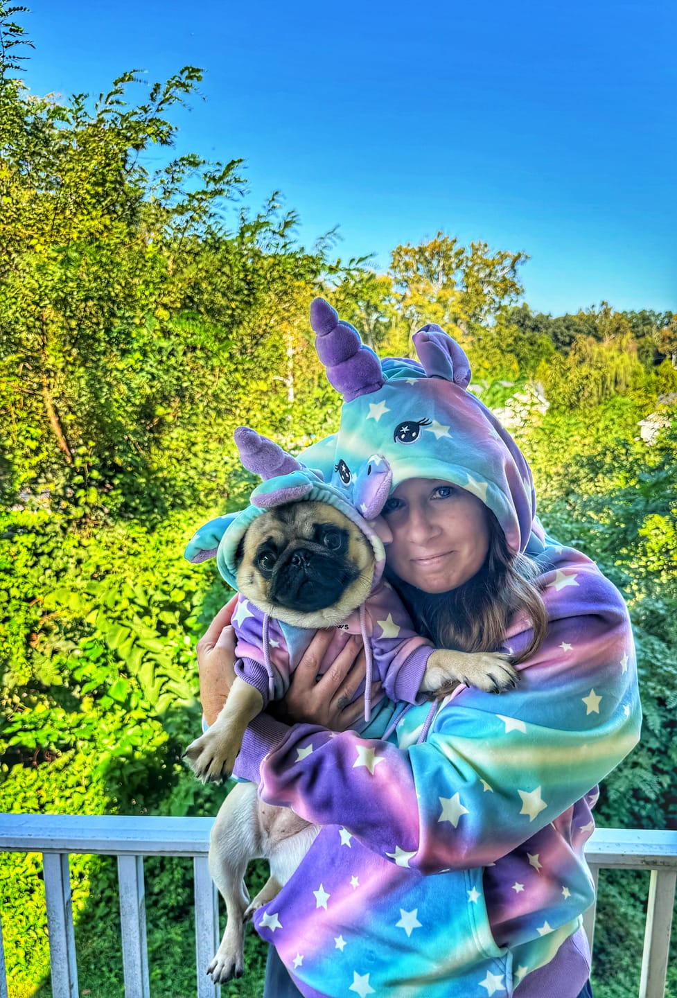 Customer photo review of Halloween Human Hoodie - Unicorn