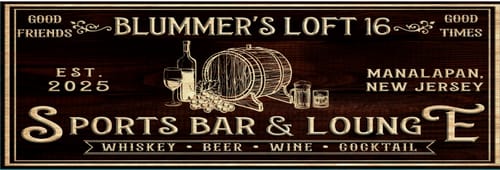 Customer photo review of Basement Bar Sign | Vintage Basement Bar Wall Décor | Personalized Family Name Bar | Established Bar Sign | Home Canvas Bar Wall Decor