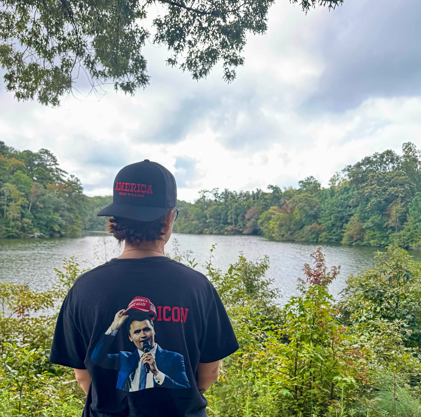 Customer photo review of Charlie Kirk Icon (Black) (Back Print) (100% Profits Donated to Turning Point USA)