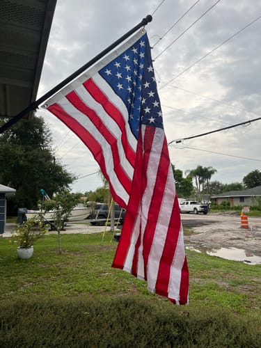 Customer photo review of Heavy Duty American Nylon Flag - Made In USA