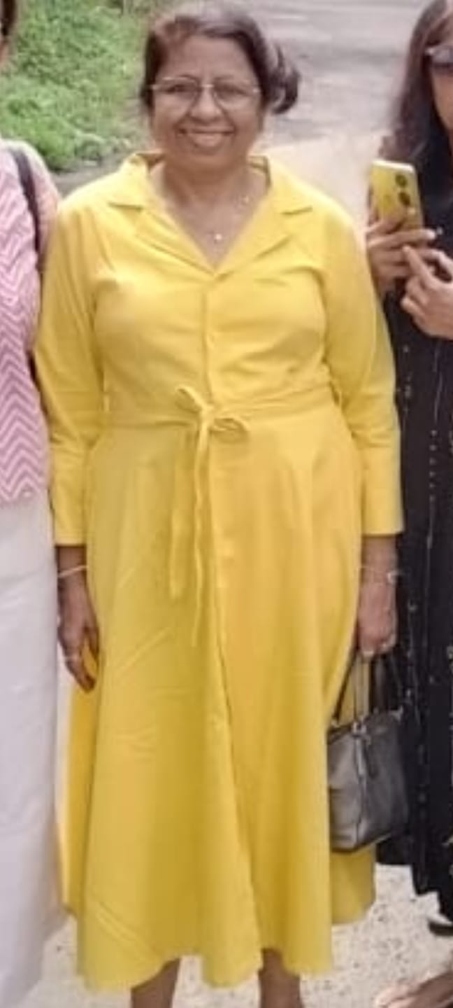 Customer photo review of Women Yellow Airy Linen Flared Dress