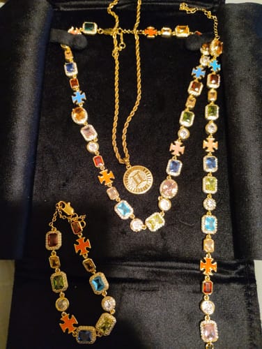 Customer photo review of Solstice Gemstone Anklet