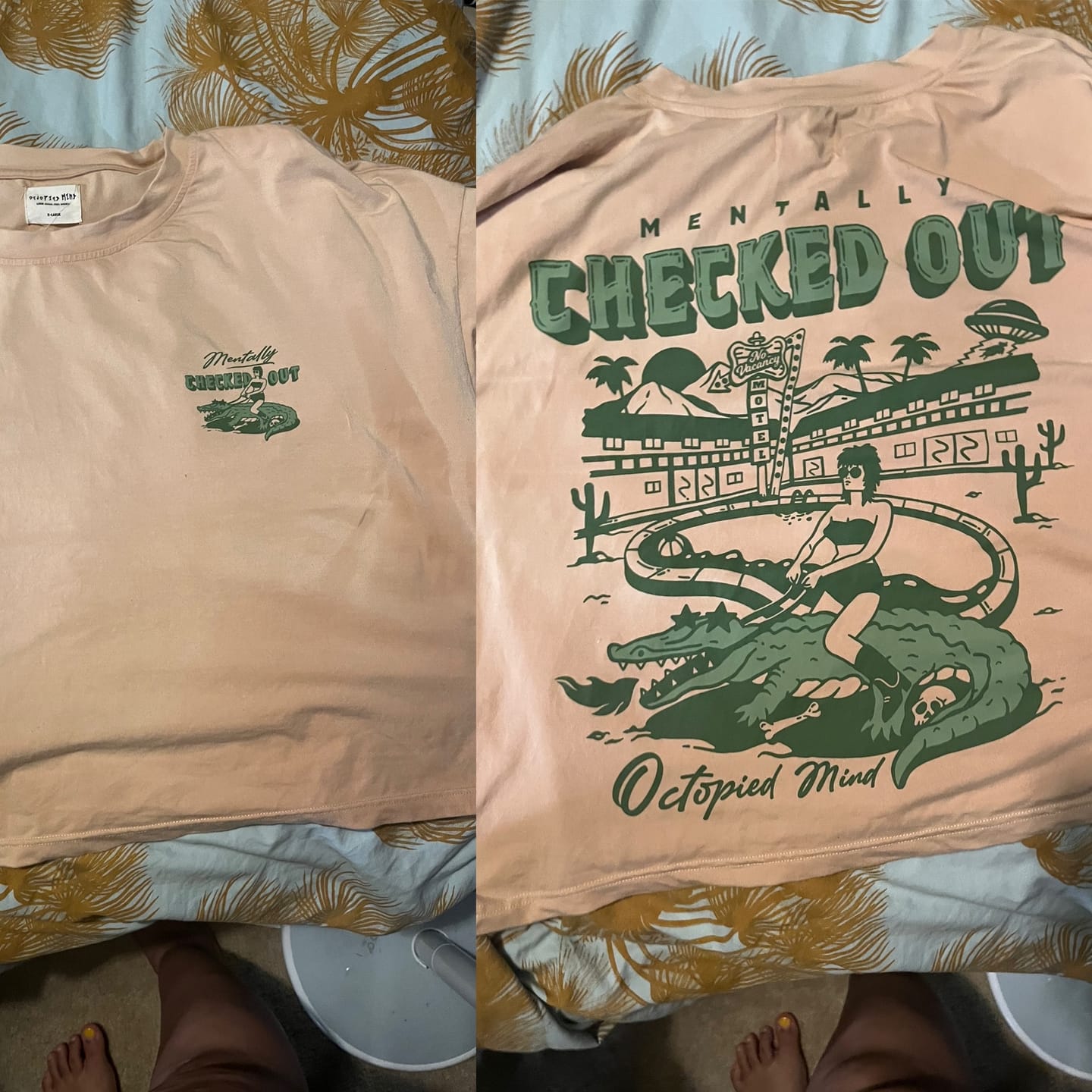Customer photo review of Mentally Checked Out Modal Tee