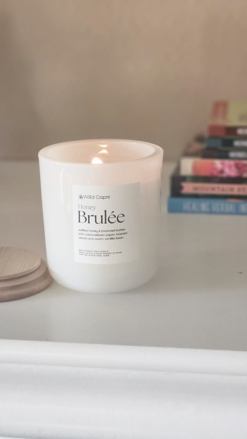 Customer photo review of Honey Brulée Candle