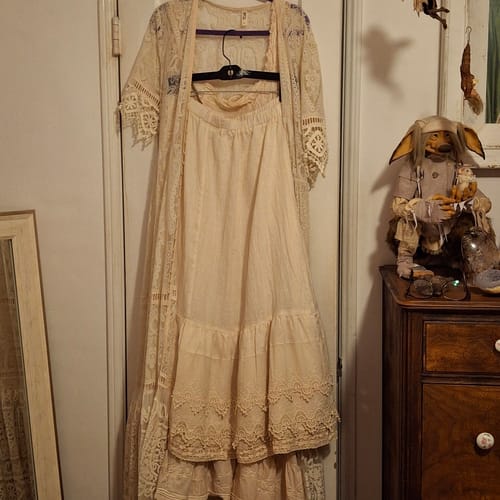 Customer photo review of Edwardian Half Slip, Linen