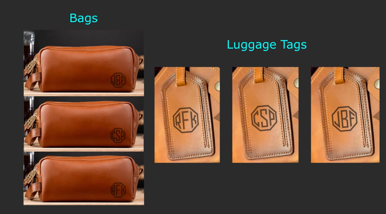 Customer photo review of Client Gifts Welcome Basket, Gift Box with Leather Journal, Dopp Kit and Luggage Tag Set