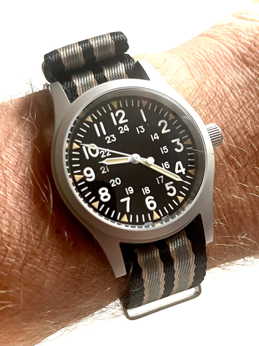 Customer photo review of The "Daily Beater" Field Watch