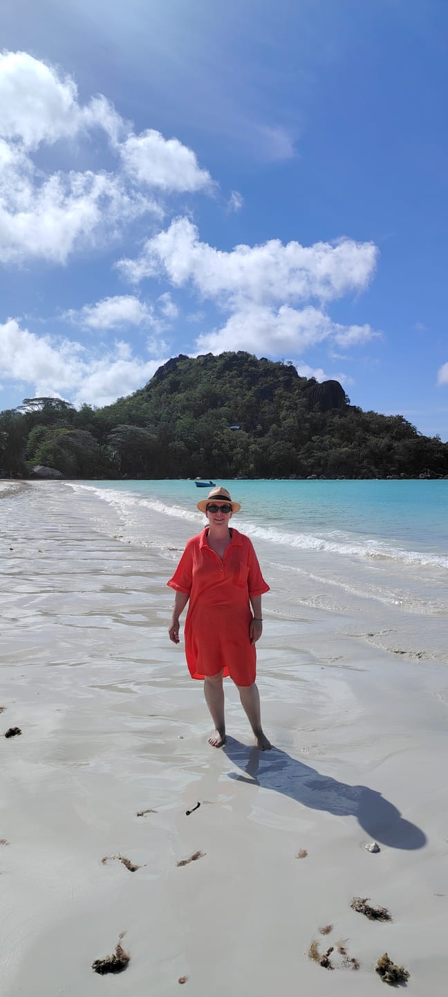 Customer photo review of Robe Lucette double gaze de coton orangé