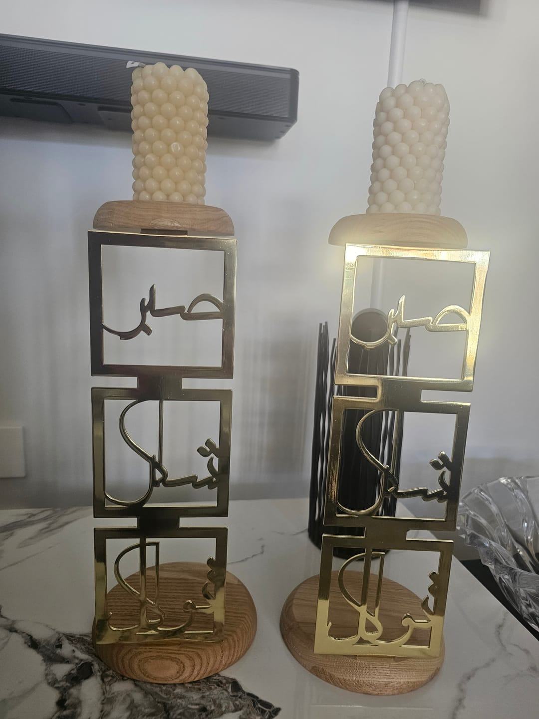 Customer photo review of Sabr Shukr Tawakkul Islamic Candleholder Decor for Muslim Homes