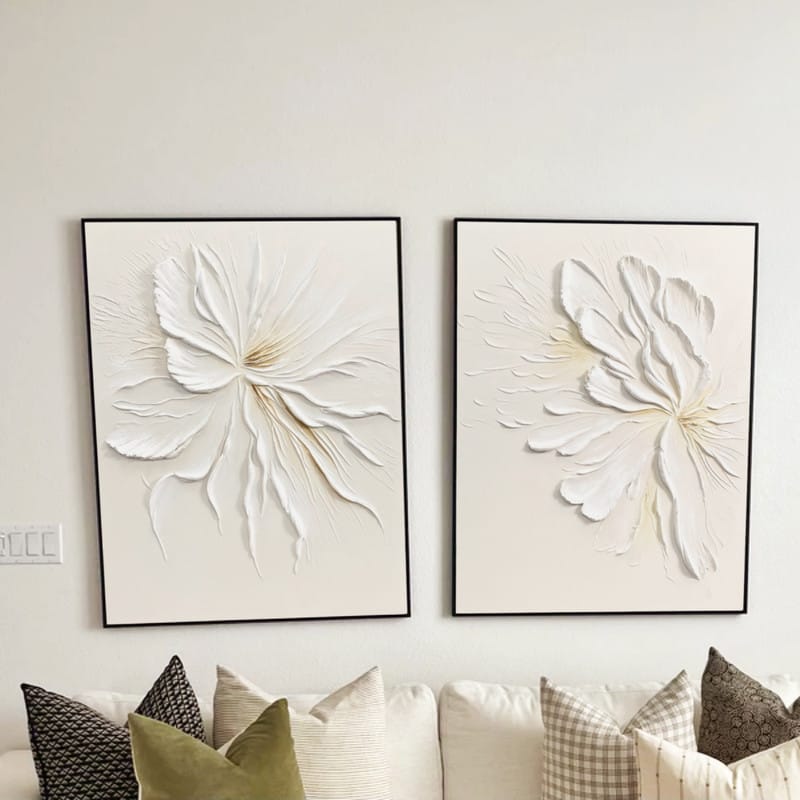 Customer photo review of Flower Textured Painting Canvas #FP057