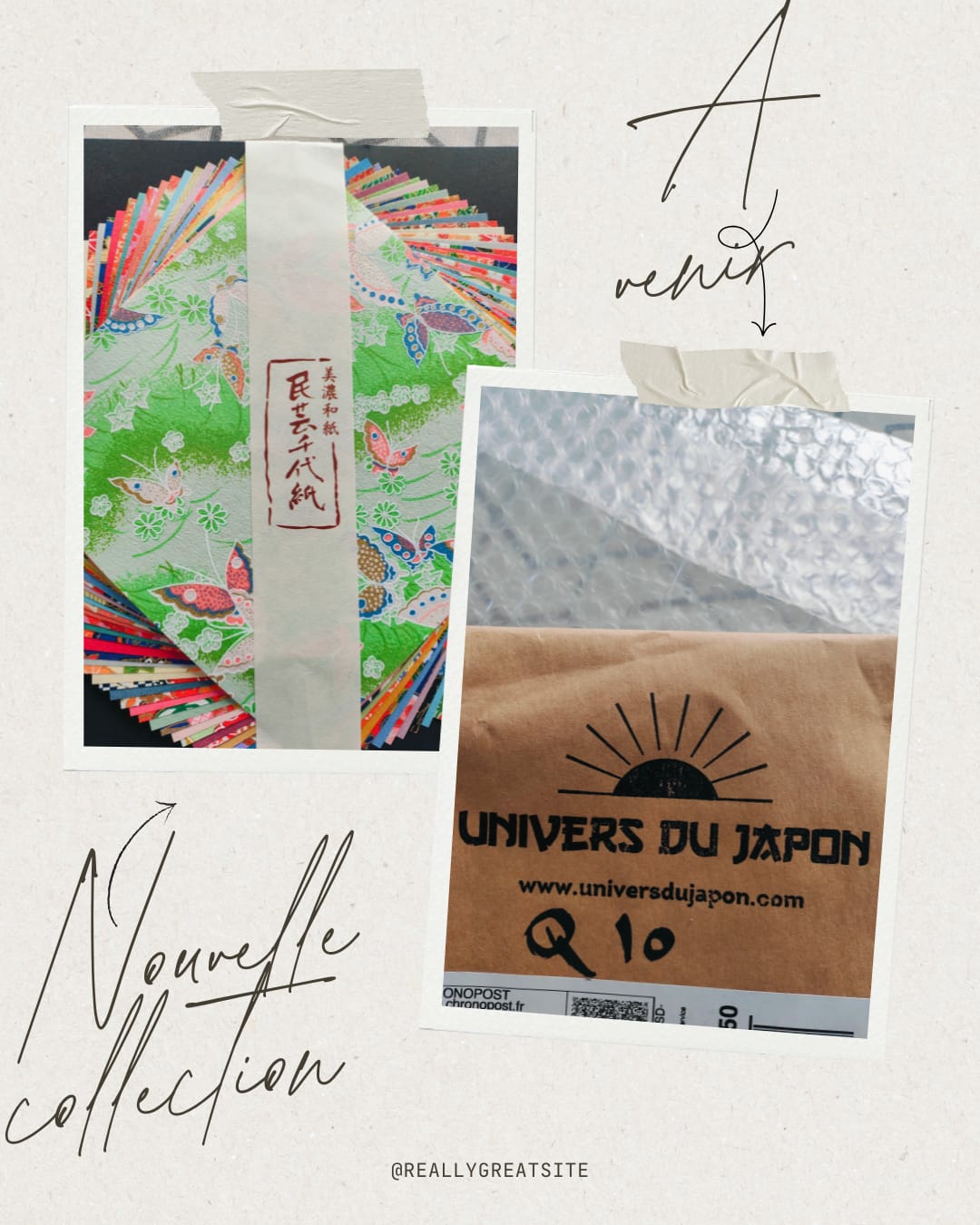 Customer photo review of Papier Japonais Washi Chiyogami - 15x15 cm