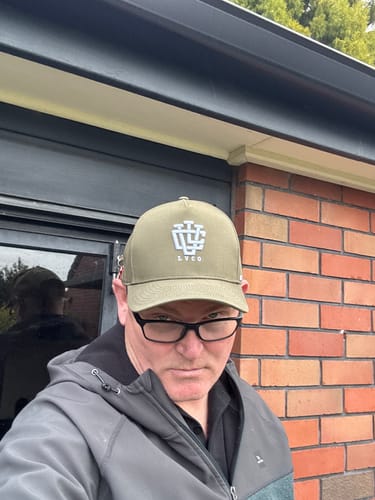 Customer photo review of ULTRA FIT Jet Black A-Frame Snapback