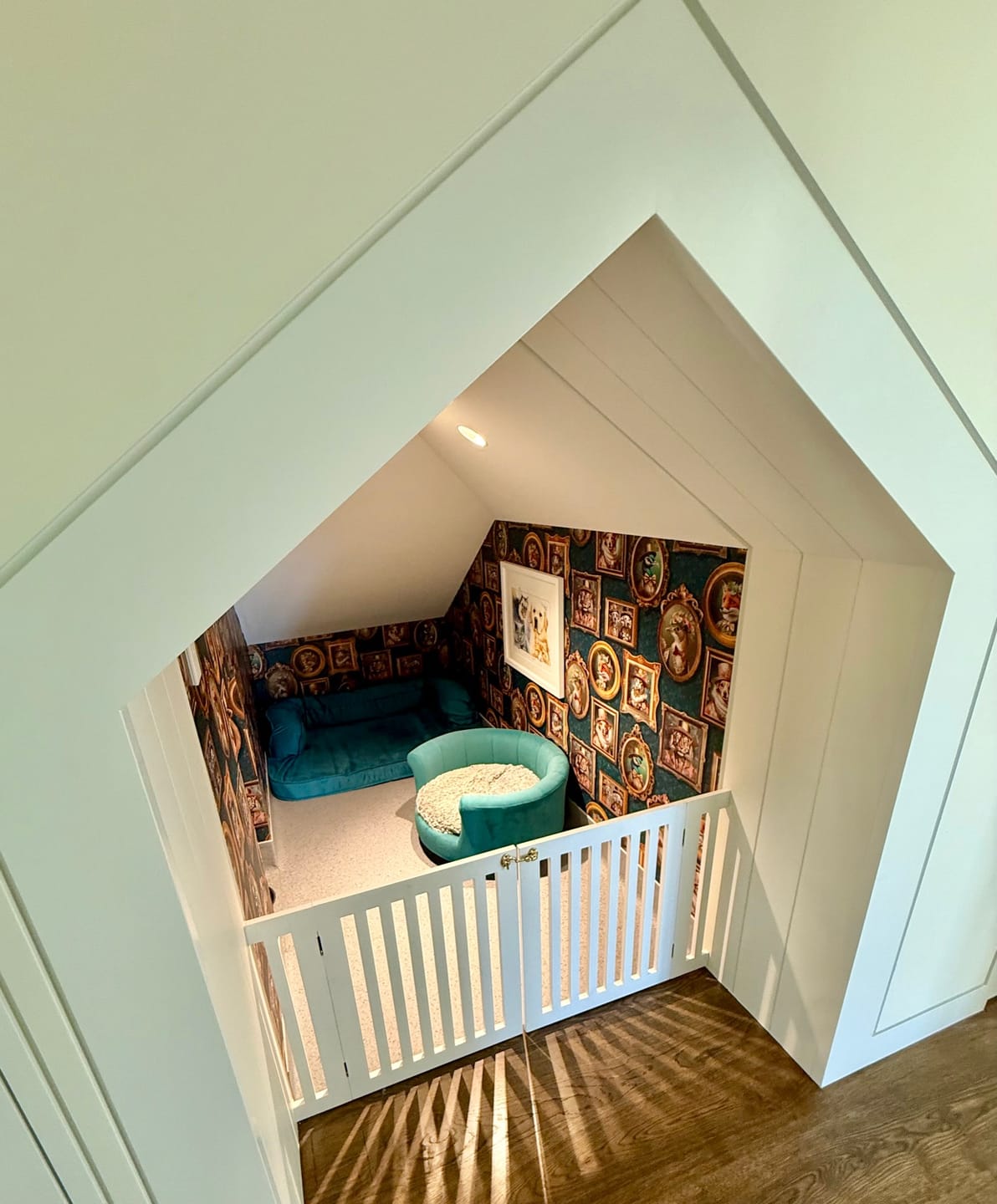 Customer photo review of Regal Beasts - Whimsical Animal Wallpaper - Navy