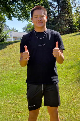 Customer photo review of John 3:16 Cross Performance Shorts