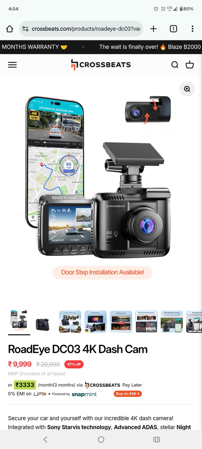 Customer photo review of RoadEye DC03 4K Dash Cam