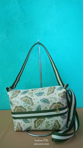 Customer photo review of FITA LISTRAS 30MM COR VERDE OLIVA /CREME 1 METRO