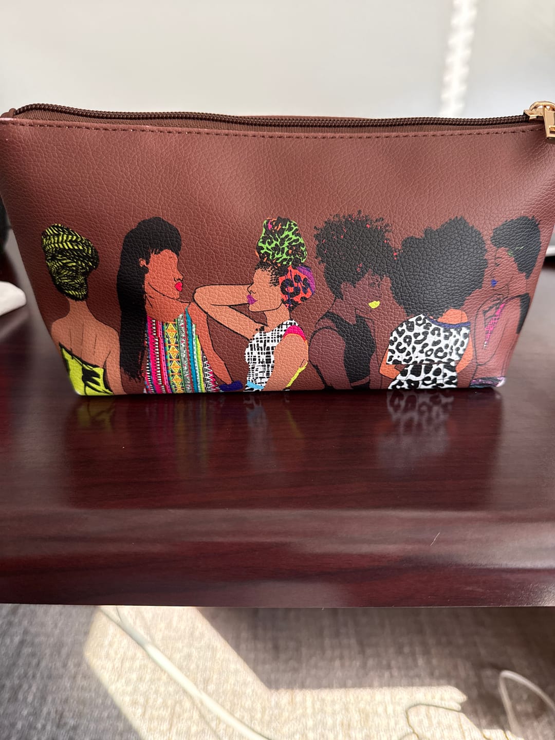 Customer photo review of Squad Espresso Brown Cosmetic Bag