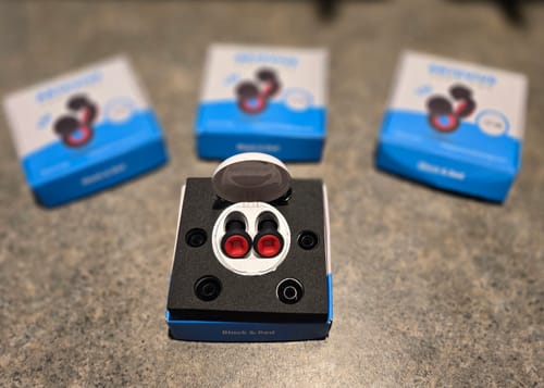 Customer photo review of 1 + 1 Set FREE - Moto Earplugs, - 27 dB