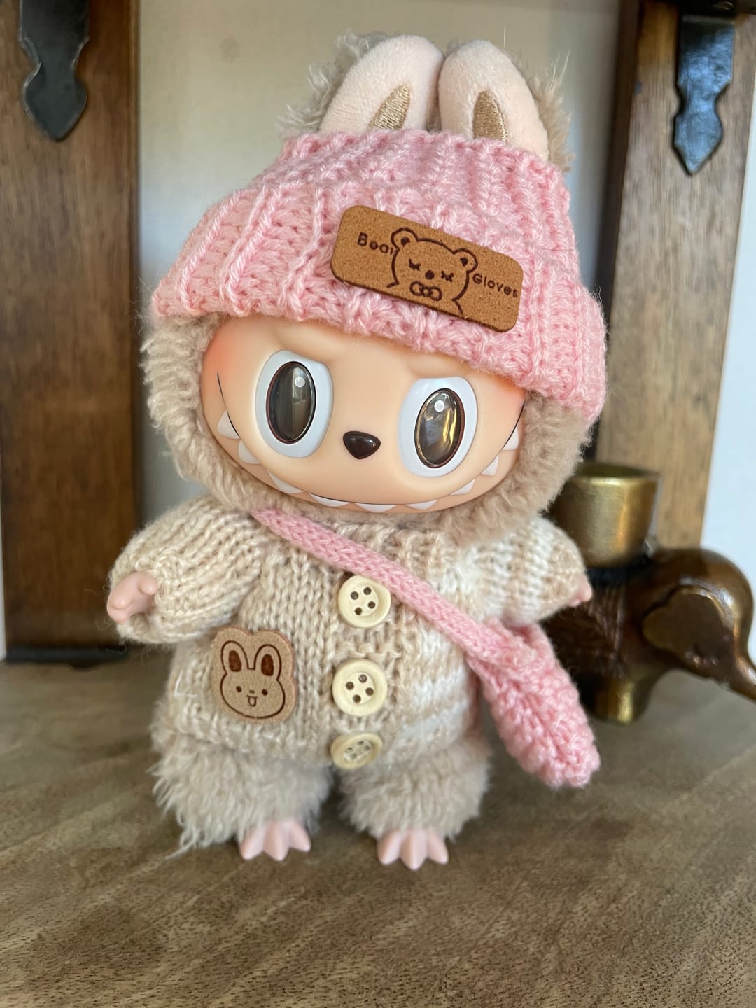 Customer photo review of Labubu tröja mössa och totebag Rosa