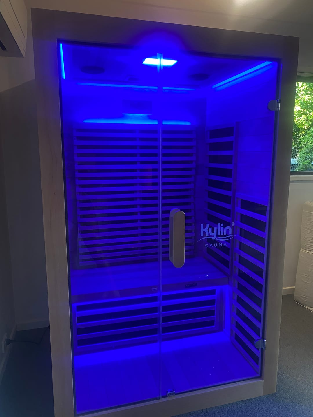 Customer photo review of Kylin Low EMF Carbon Infrared Sauna 2 Person with floor heater H6201-F
