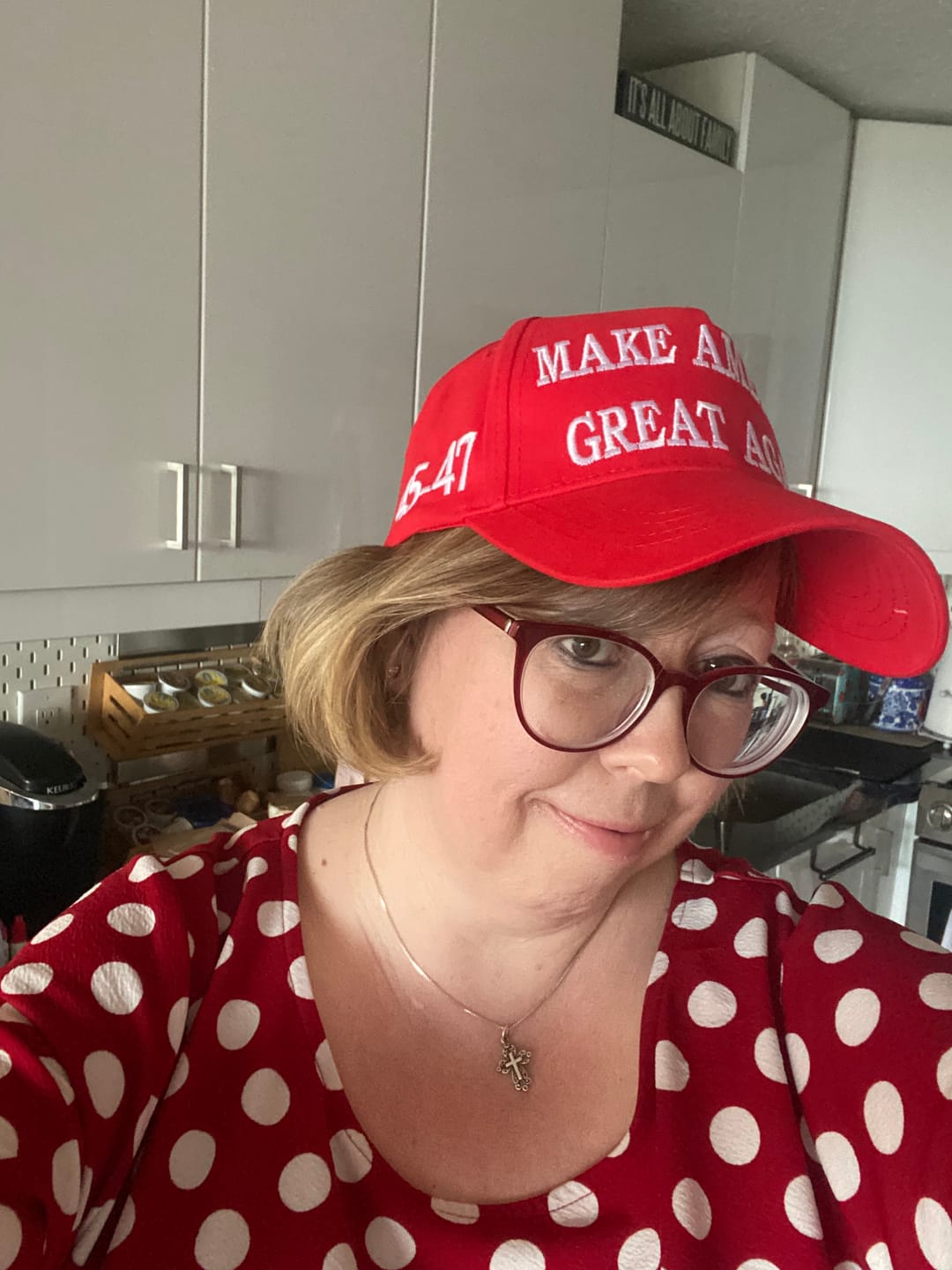 Customer photo review of New MAGA 45 47 Red Hat