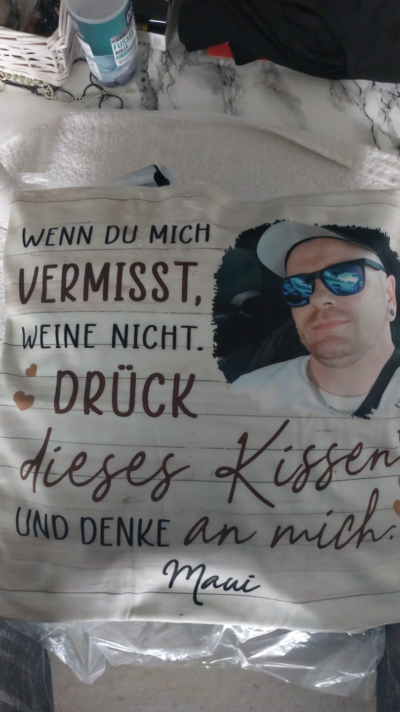 Customer photo review of Immer bei dir - Familien-Kissen