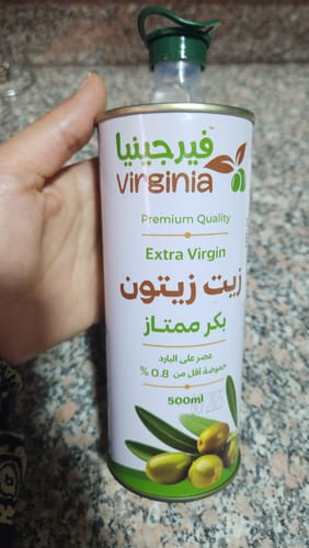 Customer photo review of زيت زيتون اكسترا فيرجن نصف لتر معدن غذائي