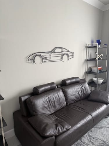 Customer photo review of Corvette 1982 Detailed Silhouette Metal Wall Art