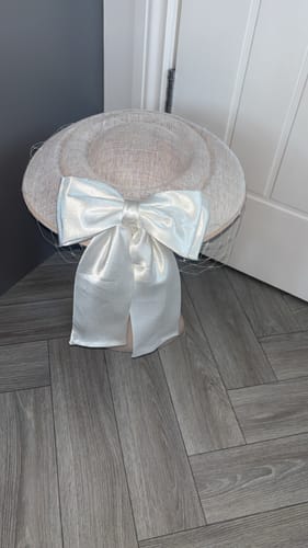 Customer photo review of UK Made Sinamay Dome Shape Indented Hat Base HA096