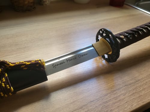 Customer photo review of Custom Japanese Sword