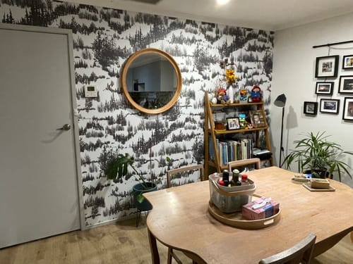 Customer photo review of The Forest Series / Thick Forest - Forest Grey and White Wallpaper