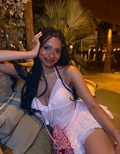 Customer photo review of Rosette Fairy Dust Sequin Halter Top (Pink)